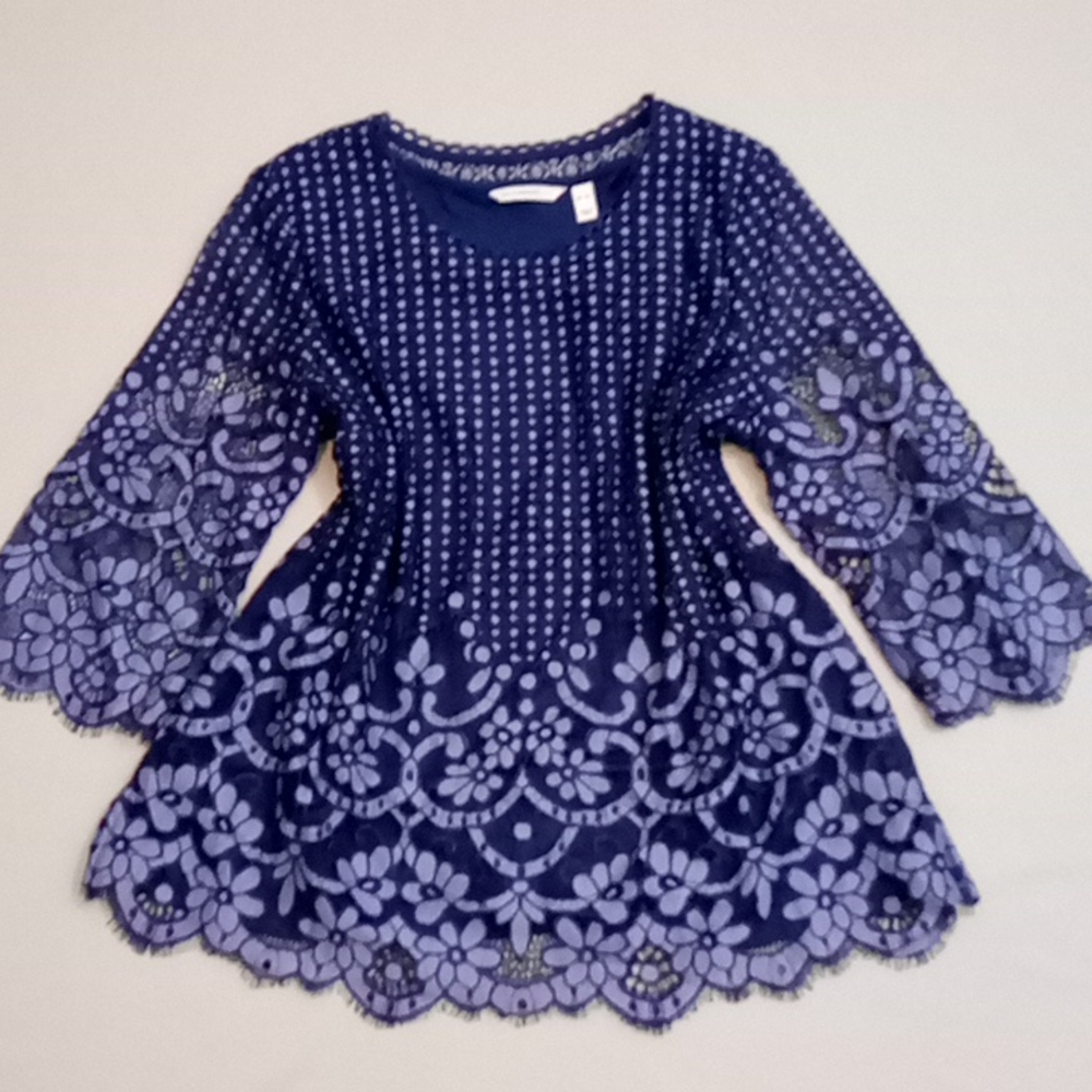 Isaac Mizrahi Lacey Tunic/Blouse